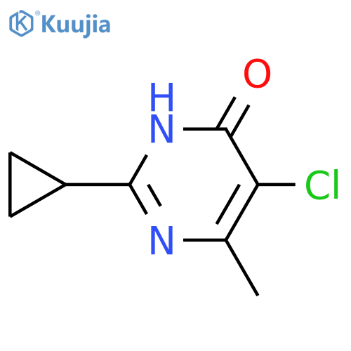 5-Chloro-2-cyclopropyl-6-methyl-pyrimidin-4-ol structure