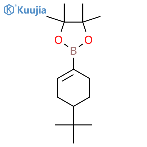 2-(4-(tert-butyl)cyclohex-1-en-1-yl)-4,4,5,5-tetramethyl-1,3,2-dioxaborolane structure