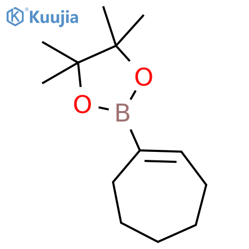 2-(cyclohepten-1-yl)-4,4,5,5-tetramethyl-1,3,2-dioxaborolane structure