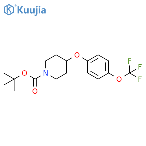 1-Piperidinecarboxylicacid, 4-[4-(trifluoromethoxy)phenoxy]-,1,1-dimethylethyl ester structure