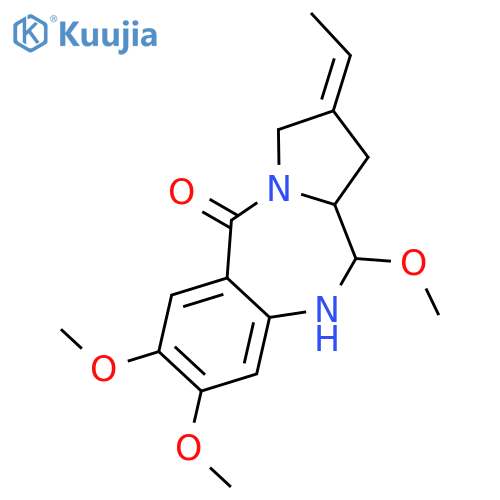 5H-Pyrrolo[2,1-c][1,4]benzodiazepin-5-one,2-ethylidene-1,2,3,10,11,11a-hexahydro-7,8,11-trimethoxy- structure