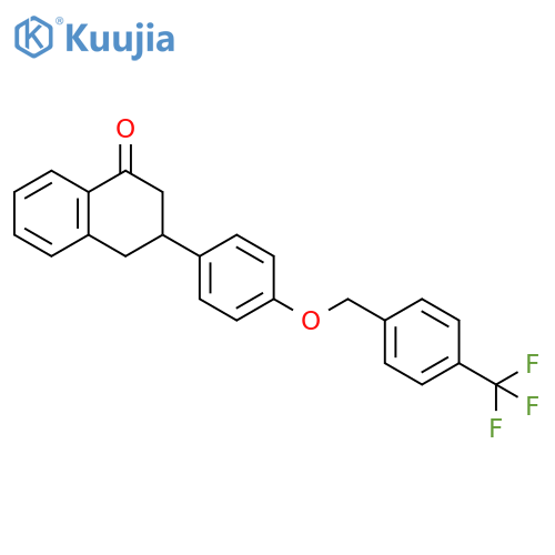 3,4-Dihydro-3-4-4-(trifluoromethyl)phenylmethoxyphenyl-1(2H)-naphthalenone structure