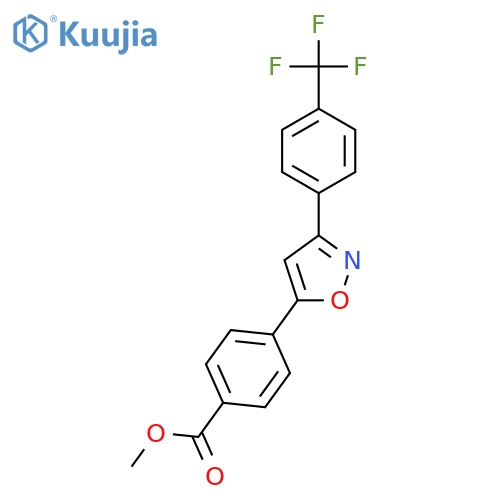 Benzoic acid, 4-[3-[4-(trifluoromethyl)phenyl]-5-isoxazolyl]-, methyl ester structure