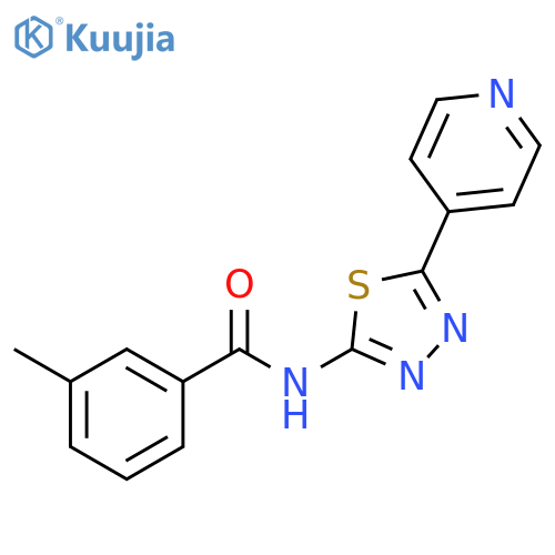 3-methyl-N-[5-(pyridin-4-yl)-1,3,4-thiadiazol-2-yl]benzamide structure