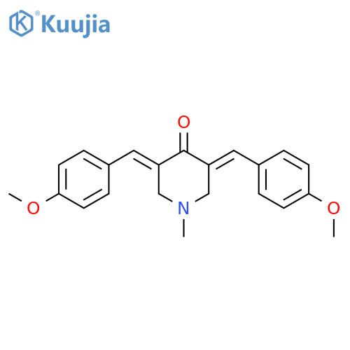 4-Piperidinone, 3,5-bis[(4-methoxyphenyl)methylene]-1-methyl-,(3E,5E)- structure