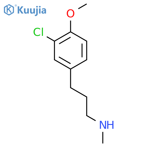 3-(3-chloro-4-methoxyphenyl)propyl(methyl)amine structure