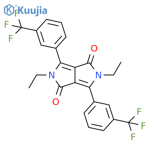 Pyrrolo[3,4-c]pyrrole-1,4-dione,2,5-diethyl-2,5-dihydro-3,6-bis[3-(trifluoromethyl)phenyl]- structure