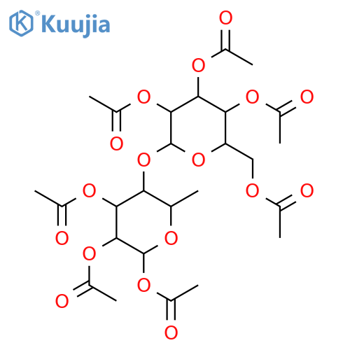 b-D-Glucopyranose,6-deoxy-4-O-(2,3,4,6-tetra-O-acetyl-a-D-glucopyranosyl)-,triacetate (9CI) structure