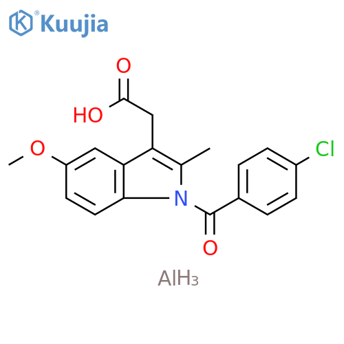 1H-Indole-3-acetic acid, 1-(4-chlorobenzoyl)-5-methoxy-2-methyl-, aluminum salt (3:1) structure