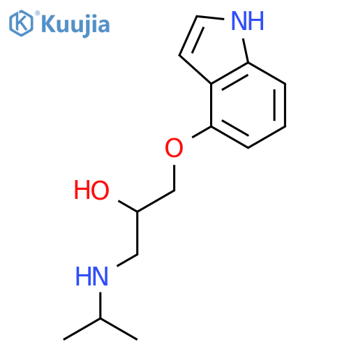 2-Propanol,1-(1H-indol-4-yloxy)-3-[(1-methylethyl)amino]-, hydrochloride (1:1) structure