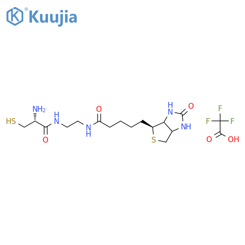 1H-Thieno[3,4-d]imidazole-4-pentanamide,N-[2-[[(2R)-2-amino-3-mercapto-1-oxopropyl]amino]ethyl]hexahydro-2-oxo-,(3aS,4S,6aR)- structure