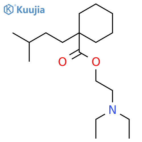 2-(diethylamino)ethyl 1-(3-methylbutyl)cyclohexane-1-carboxylate structure
