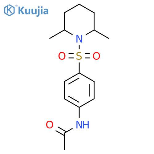 N-{4-(2,6-dimethylpiperidin-1-yl)sulfonylphenyl}acetamide structure