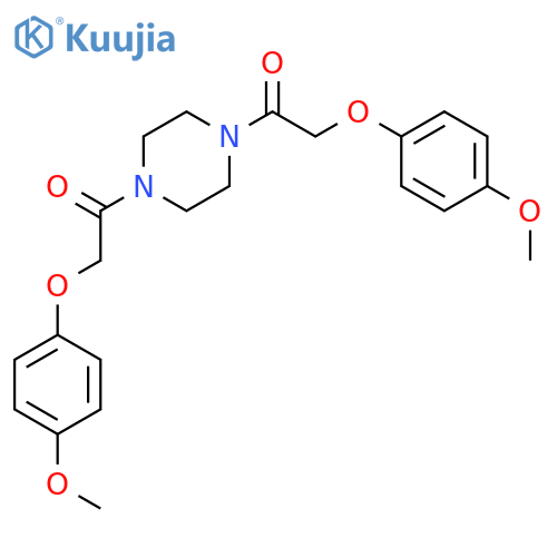 Piperazine,1,4-bis[(4-methoxyphenoxy)acetyl]- (9CI) structure