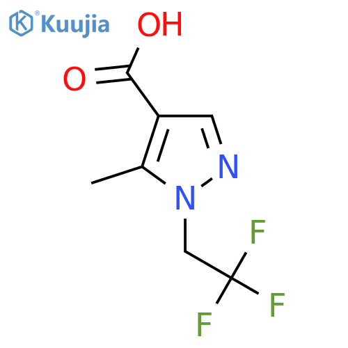 5-Methyl-1-(2,2,2-trifluoroethyl)-1H-pyrazole-4-carboxylic acid structure