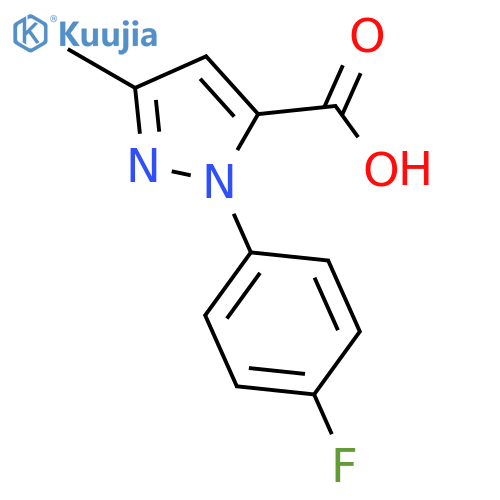 1-(4-Fluorophenyl)-3-methyl-1H-pyrazole-5-carboxylic acid structure
