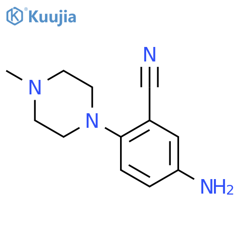 5-Amino-2-(4-methylpiperazin-1-yl)benzonitrile structure