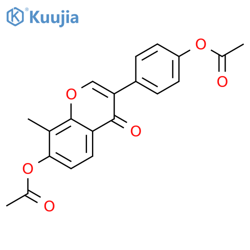 4H-1-Benzopyran-4-one, 7-(acetyloxy)-3-[4-(acetyloxy)phenyl]-8-methyl- structure