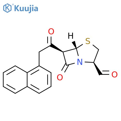 4-Thia-1-azabicyclo[3.2.0]heptane-2-carboxaldehyde, 6-[2-(1-naphthalenyl)acetyl]-7-oxo-, (2R,5S,6R)- structure