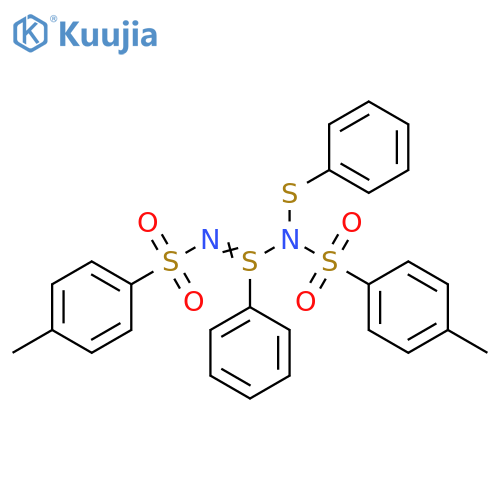 Benzenesulfonamide, 4-methyl-N-[N-[(4-methylphenyl)sulfonyl]-S-phenylsulfinimidoyl]-N-(phenylthio)- structure