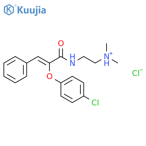2-Propenamide,2-(4-chlorophenoxy)-N-[2-(dimethylamino)ethyl]-3-phenyl-, hydrochloride (1:1) structure