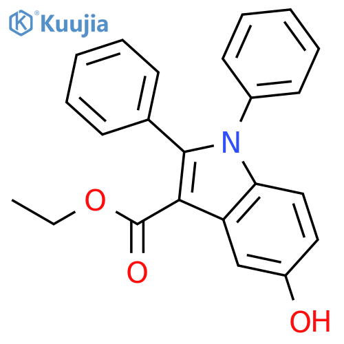 Ethyl 5-hydroxy-1,2-diphenyl-1H-indole-3-carboxylate structure