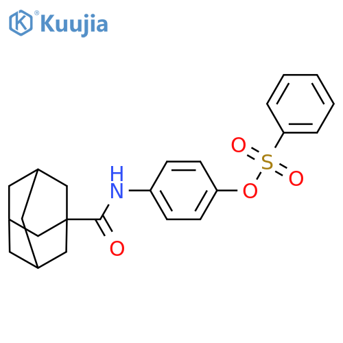 Tricyclo[3.3.1.13,7]decane-1-carboxamide, N-[4-[(phenylsulfonyl)oxy]phenyl]- structure