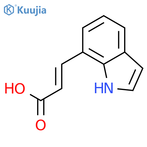 (2E)-3-(1H-indol-7-yl)prop-2-enoic acid structure