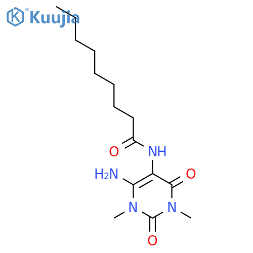 Nonanamide,N-(6-amino-1,2,3,4-tetrahydro-1,3-dimethyl-2,4-dioxo-5-pyrimidinyl)- structure