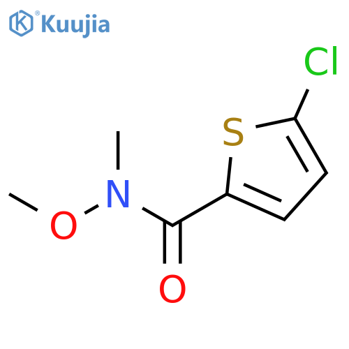 5-chloro-N-methoxy-N-methylthiophene-2-carboxamide structure