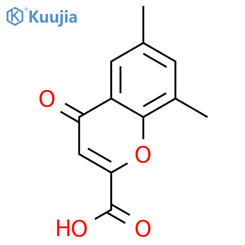 6,8-Dimethyl-4-oxo-4H-chromene-2-carboxylic acid structure
