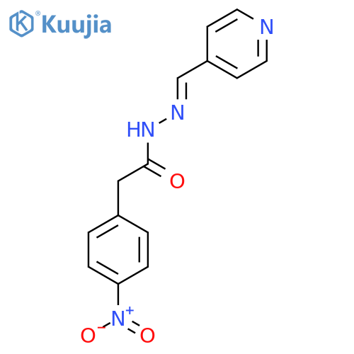 2-(4-nitrophenyl)-N'-[(1E)-(pyridin-4-yl)methylidene]acetohydrazide structure