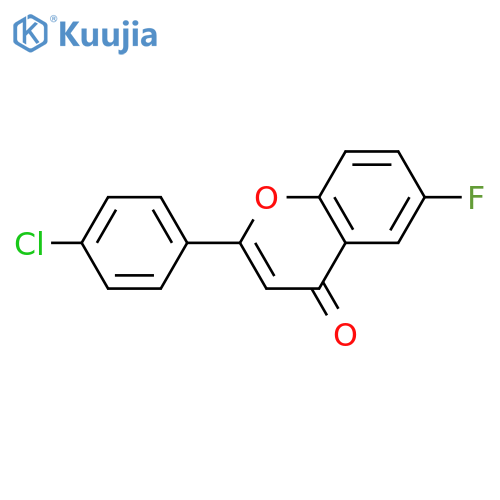 2-(4-chlorophenyl)-6-fluoro-4H-chromen-4-one structure