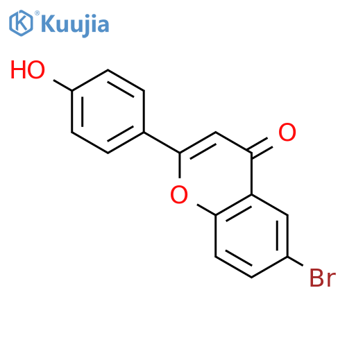 4H-1-Benzopyran-4-one,6-bromo-2-(4-hydroxyphenyl)- structure