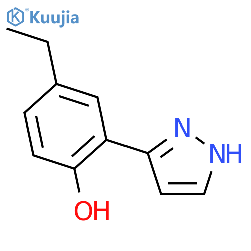 4-Ethyl-2-(1H-pyrazol-3-yl)phenol structure