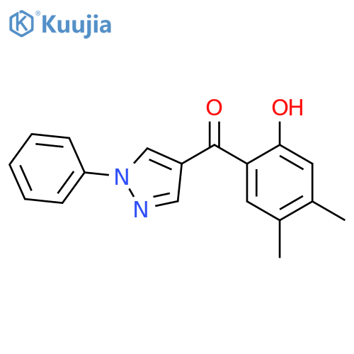 Methanone,(2-hydroxy-4,5-dimethylphenyl)(1-phenyl-1H-pyrazol-4-yl)- structure