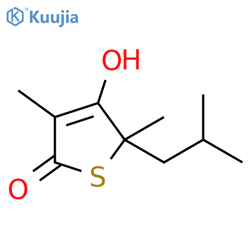 2(5H)-Thiophenone, 4-hydroxy-3,5-dimethyl-5-(2-methylpropyl)- structure