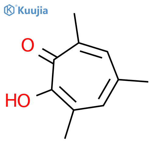2-hydroxy-3,5,7-trimethylcyclohepta-2,4,6-trien-1-one structure