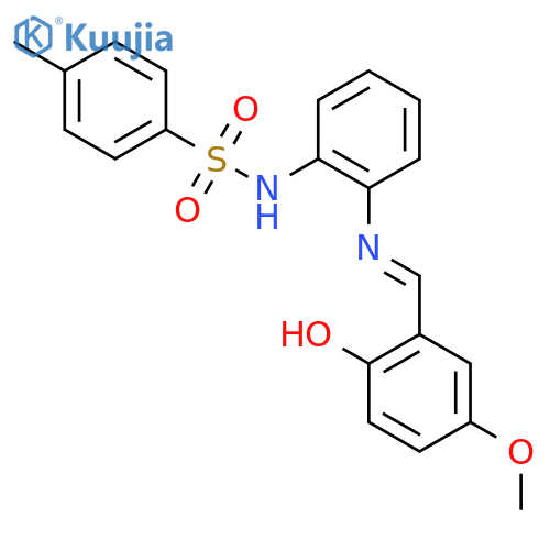 Benzenesulfonamide,N-[2-[[(2-hydroxy-5-methoxyphenyl)methylene]amino]phenyl]-4-methyl- structure