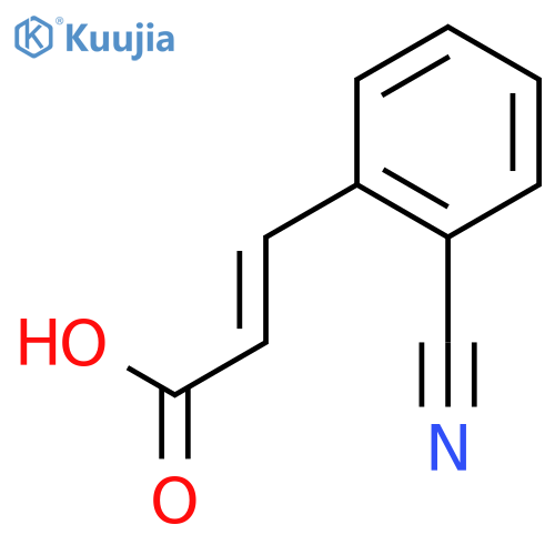 (2E)-3-(2-cyanophenyl)prop-2-enoic acid structure