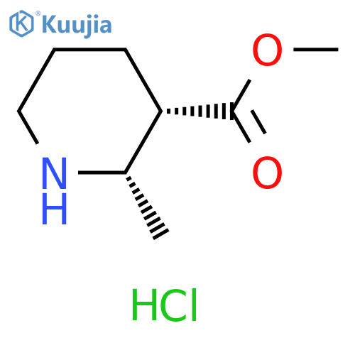 (2S,3S)-2-Methyl-piperidine-3-carboxylic acid methyl ester hydrochloride structure