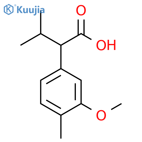 2-(3-methoxy-4-methylphenyl)-3-methylbutanoic acid structure