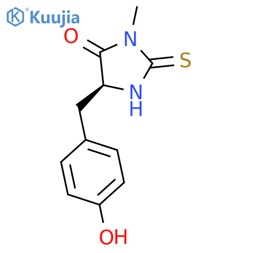4-Imidazolidinone, 5-[(4-hydroxyphenyl)methyl]-3-methyl-2-thioxo-, (S)- structure