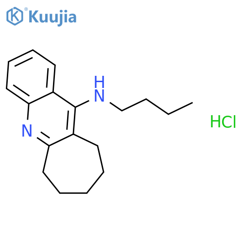 6H-Cyclohepta[b]quinolin-11-amine,N-butyl-7,8,9,10-tetrahydro-, hydrochloride (1:1) structure