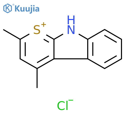 9H-Thiopyrano[2,3-b]indol-1-ium, 2,4-dimethyl-, chloride structure
