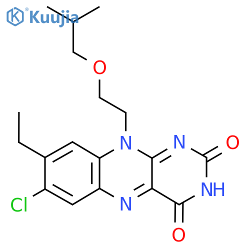 7-Chloro-8-ethyl-10-[2-(2-methylpropoxy)ethyl]benzo[g]pteridine-2,4-dione structure