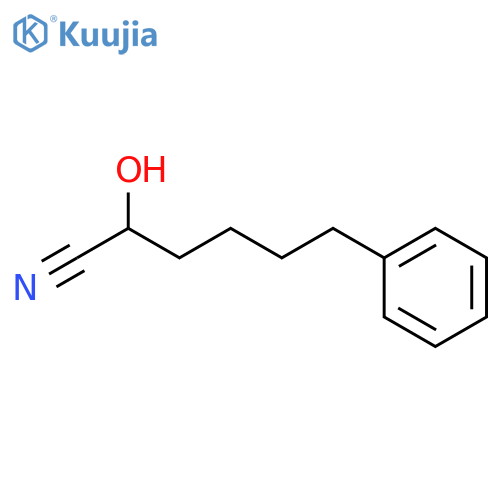 2-Hydroxy-6-phenylhexanenitrile structure