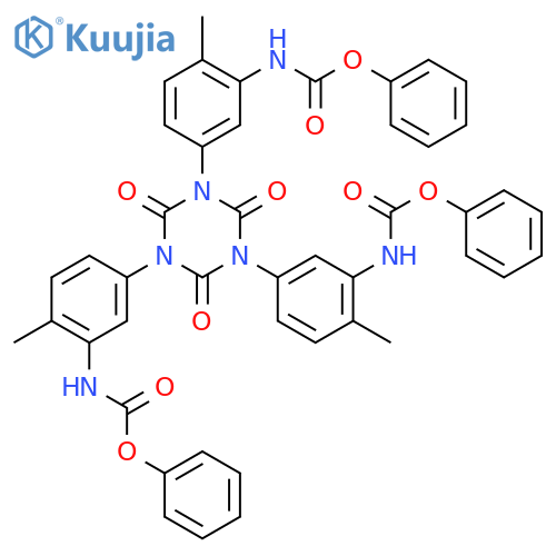 Carbamic acid,[(2,4,6-trioxo-1,3,5-triazine-1,3,5(2H,4H,6H)-triyl)tris(6-methyl-3,1-phenylene)]tris-,triphenyl ester (9CI) structure