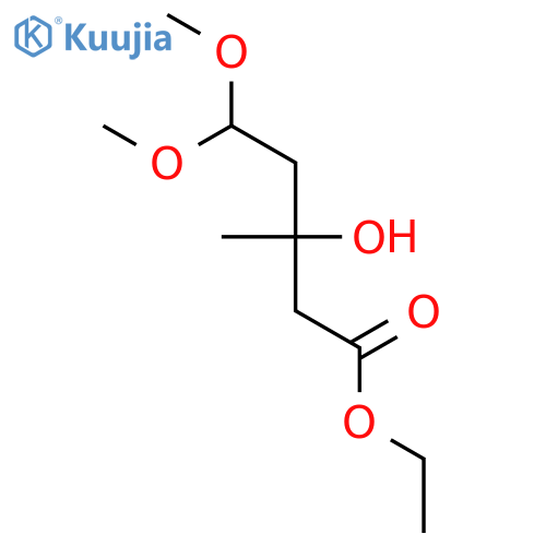 Ethyl 3-hydroxy-5,5-dimethoxy-3-methylpentanoate structure