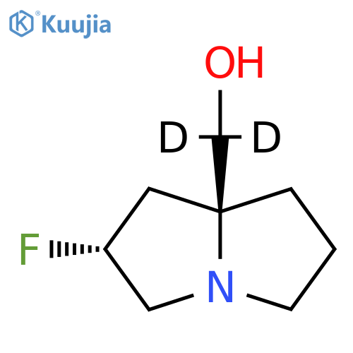[(2R,7aS)-2-fluoro-hexahydro-1H-pyrrolizin-7a-yl]((2)H)methanol structure